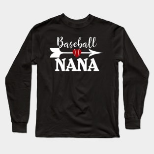 Baseball NANA Proud Grandma Mothers Day Long Sleeve T-Shirt